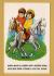 `With Many A Laugh And Happy Song, We Ride Our Ponies All Day Long` - Postally Unused - Producer Unknown Postcard