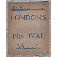 `London`s Festival Ballet` Programme - Friday, November 14th 1958 - Loosely Inserted Programme for The Bristol Hippodrome