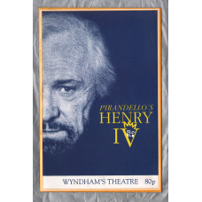 `Pirandello`s HENRY IV` - Directed by Val May - 23rd May 1990 - Richard Harris, Isla Blair - Wyndham`s Theatre, London