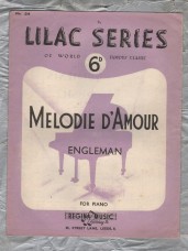 Lilac Series No 24 - `Melodie D'Amour` - by H. Engleman - Published by Regina Music Publishing Co