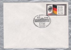 Independent Cover - `Bonn 1 - 40 Jahre Bundesrepublik Deutschland - 24-5-89.....` Pictorial Postmark - Single 100 Pfennig 40 Year Anniversary of Federal German Republic Stamp Issued in 1989 Used