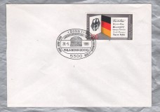 Independent Cover - Philatelists Association & 2000 Years of Bonn -` Phila-Bonn-2000 - 28-5-89.....` Pictorial Postmark - Single 100 Pfennig 40 Year Anniversary of Federal German Republic Stamp Issued in 1989 Used