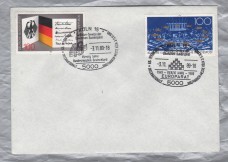 Independent Cover - Double KOLN 15 Pictorial Postmarks - 3-11-1989 - 100 Pfg 40 Year Anniversary of Federal German Republic & 100 Pfg 40th Anniversary of Council of Europe Stamp Issued in 1989