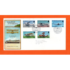 Bailiwick Of Guernsey - FDC - 1973 - 50th Anniversary Air Service Issue - Official First Day Cover 