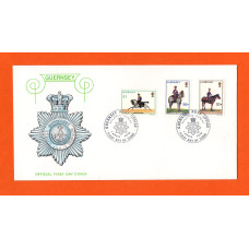 Bailiwick Of Guernsey - FDC - 1975 - Royal Guernsey Militia - Definitive Issue - 20p-50p-Â£1 Stamps - Official First Day cover