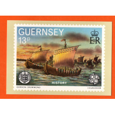 Bailiwick Of Guernsey - PHQ Card - April 1982 - 13p History/Europa Issue