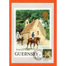 Bailiwick Of Guernsey - PHQ Card - September 1984 - 3p St Apolline Chapel Definitive Issue - Used - April 85 Postmark