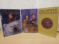 His Dark Materials - `The Golden Compass - The Subtle Knife - The Amber Spyglass` - Philip Pullman - First U.S/Can Editions - First Printings - Hardbacks - Alfred Knopf - 1995/1997/2000