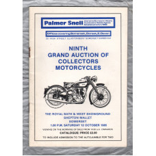 `Ninth Grand Auction Of Collectors Motorcycles` - Saturday 12th October 1985 - The Royal Bath & West Showground Shepton Mallet