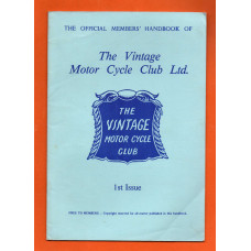 `The Vintage Motor Cycle Club` - The Official Members` Handbook - 1st Issue - 1981 - Published by The Vintage Motor Cycle Club