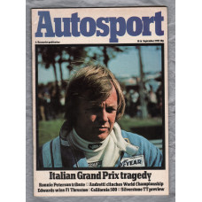 Autosport - Vol.72 No.11 - September 14th 1978 - `Ronnie Peterson Tribute` - A Haymarket Publication