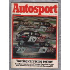 Autosport - Vol.77 No.10 - December 6th 1979 - `Purely Personal: James Hunt On The Appeal Of F1` - A Haymarket Publication