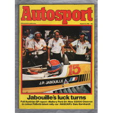 Autosport - Vol.80 No.8 - August 21st 1980 - `Austrian Grand Prix` - A Haymarket Publication