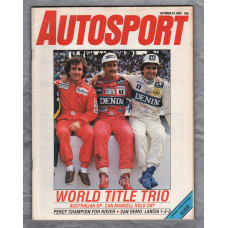 Autosport - Vol.105 No.4 - October 23rd 1986 - `World Title Trio` - A Haymarket Publication