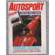Autosport - Vol.109 No.8 - November 19th 1987 - `Ferrari Double!` - A Haymarket Publication