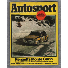 Autosport - Vol.82 No.6 - February 5th 1981 - `Renault`s Monte Carlo` - A Haymarket Publication
