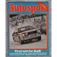 Autosport - Vol.82 No.8 - February 19th 1981 - `First Win For Audi` - A Haymarket Publication