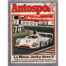 Autosport - Vol.83 No.12 - June 18th 1981 - `Le Mans: Jacky Does It` - A Haymarket Publication