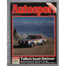 Autosport - Vol.84 No.5 - July 30th 1981 - `Talbot Beat Datsun` - A Haymarket Publication