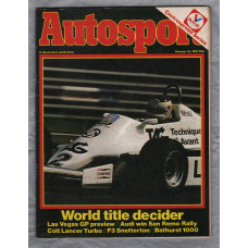 Autosport - Vol.85 No.3 - October 15th 1981 - `World Title Decider` - A Haymarket Publication