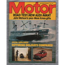 Motor Magazine - Vol.152 No.3922 - December 17th 1977 - `Road Test: Audi Avant` - Published by IPC