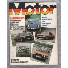 Motor Magazine - Vol.161 No.4116 - September 26th 1981 - `Tuned Car Test: Astra 1.3 GL Turbo` - Published by IPC