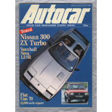Autocar Magazine - Vol.162 No.4572 - August 25th 1984 - `Autotests: Nissan 300ZX Turbo,Vauxhall Nova SR 1.3 and Travel Cruiser Caravelle` - Published by IPC