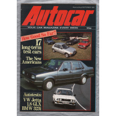 Autocar Magazine - Vol.162 No.4574 - September 8th 1984 - `Autotests: Volkswagen Jetta 1.8GLX and BMW 323i` - Published by IPC