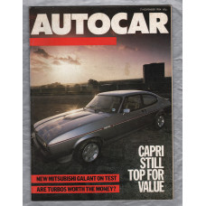 Autocar Magazine - Vol.162 No.5 (4583) - November 7th 1984 - `Autocar Tests: Ford Capri 2.8i and Mitsubishi Galant` - Published by Haymarket