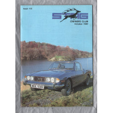 Stag Owners Club - Issue No.113 - October 1989 - `Technical Tips` - Published by The Stag Owners Club