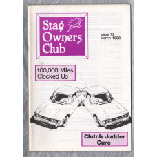 Stag Owners Club - Issue No.72 - March 1986 - `Technical Matters` - Published by The Stag Owners Club