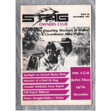 Stag Owners Club - Issue No.80 - November 1986 - `Tech Tips-Seat Belts` - Published by The Stag Owners Club
