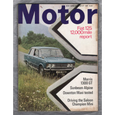 Motor Magazine - Issue No.3518 - November 22nd 1969 - `Fiat 125 12,000 Mile Report` - Published by Temple Press Limited