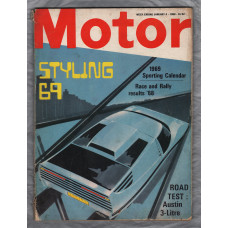 Motor Magazine - Issue No.3472 - January 4th 1969 - `Road Test Austin 3-Litre` - Published by Temple Press Limited