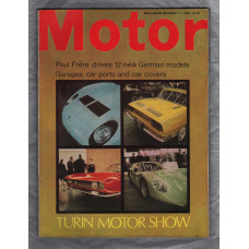 Motor Magazine - Issue No.3412 - November 11th 1967 - `Turin Motor Show` - Published by Temple Press Limited