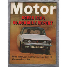 Motor Magazine - Issue No.3503 - August 9th 1969 - `Road Tests Capri 2000GT and Capri 1300GT` - Published by Temple Press Limited