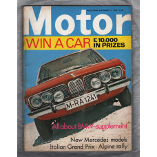 Motor Magazine - Issue No.3508 - September 13th 1969 - `New Mercedes Models & All About BMW - Supplement` - Published by Temple Press Limited
