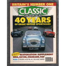 Classic And Sportscar Magazine - November 1993 - Vol.12 No.8 - `40 Years of Great British Sportscars` - Published by Haymarket Magazines Ltd