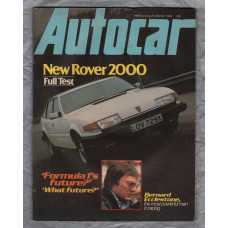 Autocar Magazine - Vol.156 No.4448 - March 20th 1982 - `Autotests: Rover 2000` - Published by IPC