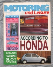 Motoring & Leisure - October 1993 - `According To Honda` - Civil Service Motoring Association Ltd