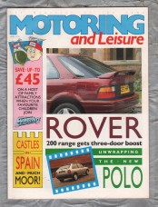 Motoring & Leisure - April 1991 - `Rover 200 Range Gets Three-Door Boost` - Civil Service Motoring Association Ltd