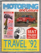 Motoring & Leisure - January 1992 - `Seat Toledo On Test` - Civil Service Motoring Association Ltd