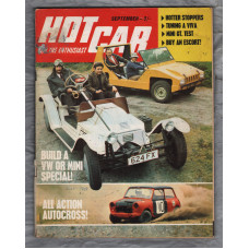 Hot Car Magazine – September 1970 – Vol.3 N0.6  - `Build A VW or Mini Special` - Mercury House Publication 