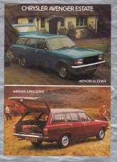 Sales Brochure - `CHRYSLER AVENGER ESTATE` - March 1977 - English Language - Single Sheet - A4 Sized Brochure