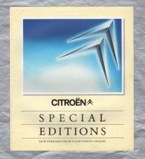 Sales Brochure - `CITROEN - SPECIAL EDITIONS` - circa 1983 - English Language - Unpaginated (Cover to Cover 4 Pages) - 7.5"x 8.5" Sized (approx) Brochure