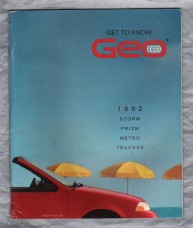 Sales Brochure - `Get To Know GEO` - Range - circa 1992 - English Language - Cover to Cover 52 Pages - A4 Sized Brochure