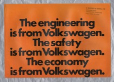 Sales Brochure - `...The Derby is from Volkswagen.` - circa 1977 - English Language - Front to Rear 4 Page Tabloid Newspaper Sized Brochure