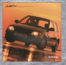 Sales Brochure - `Subaru Justy` - circa 1998 - English Language - Unpaginated Fold Out Brochure