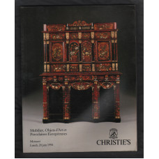 Christie`s Auction Catalogue - `Mobilier, Objets d`Artvet Porcelaines Europeennes` - Monaco - Lundi 20th Juin 1994 - French Language