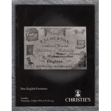 Christie`s Auction Catalogue - `Fine English Furniture` - London - Thursday 11th July 1991